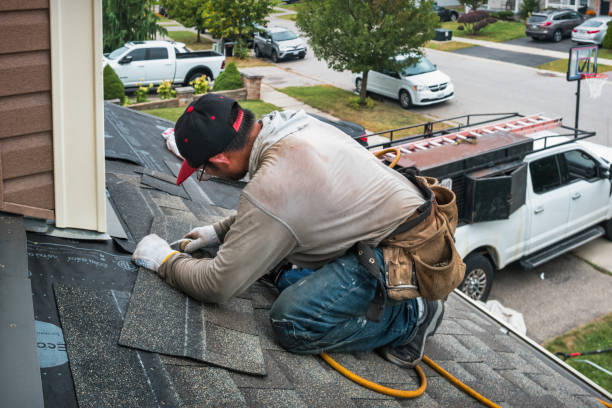 Professional Roofing technician working in La Belle, PA